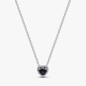 Collana Pandora Cuore in Rilievo Nero 398425C03-45