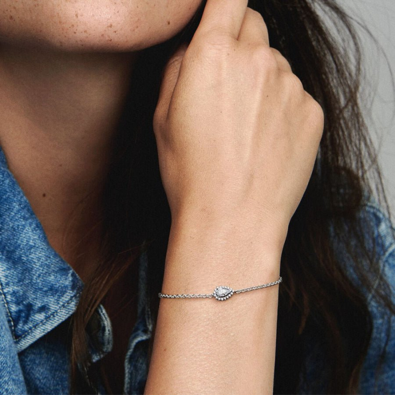 Pandora Kettenarmband mit tropfenförmigem Lichtpunkt 593001C01 Pandora Kettenarmband mit tropfenförmigem Lichtpunkt 593001C01