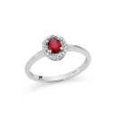 Anello Donna Miluna Oro Bianco Rubino Diamanti LID4283X