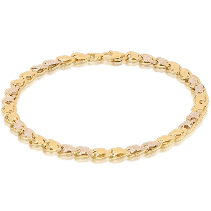 Men's Bracelet in Yellow and White Gold 803321732392 Men's Bracelet in Yellow and White Gold 803321732392