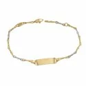 Bracciale per bambini in oro giallo e bianco 803321726878