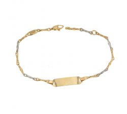 Bracciale per bambini in oro giallo e bianco 803321726878