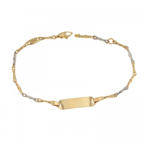 Bracciale per bambini in oro giallo e bianco 803321726878