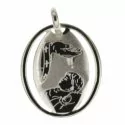 White Gold Baptism Medal Pendant 803321714873