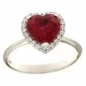 White Gold Woman Ring with Heart 803321732551