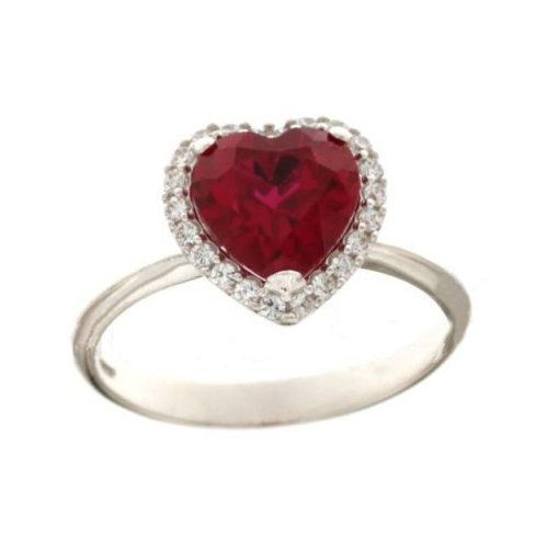 White Gold Woman Ring with Heart 803321732551