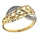 Yellow and White Gold Woman Ring 803321732007