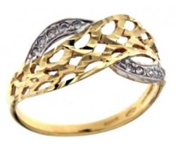 Yellow and White Gold Woman Ring 803321732007