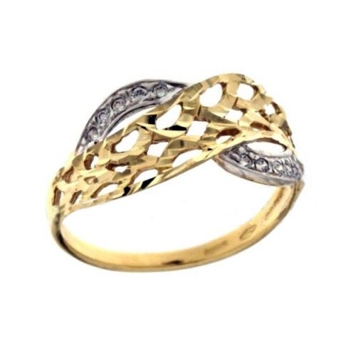 Yellow and White Gold Woman Ring 803321732007