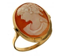 Yellow Gold Woman Ring with Cameo 803321710247