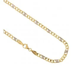 Yellow and White Gold Men's Necklace 803321700278