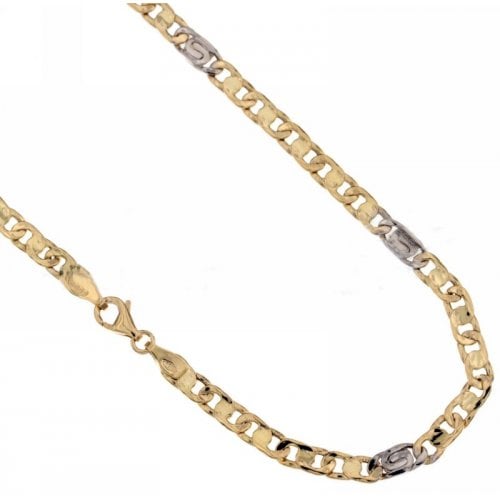 Yellow and White Gold Men's Necklace 803321712335