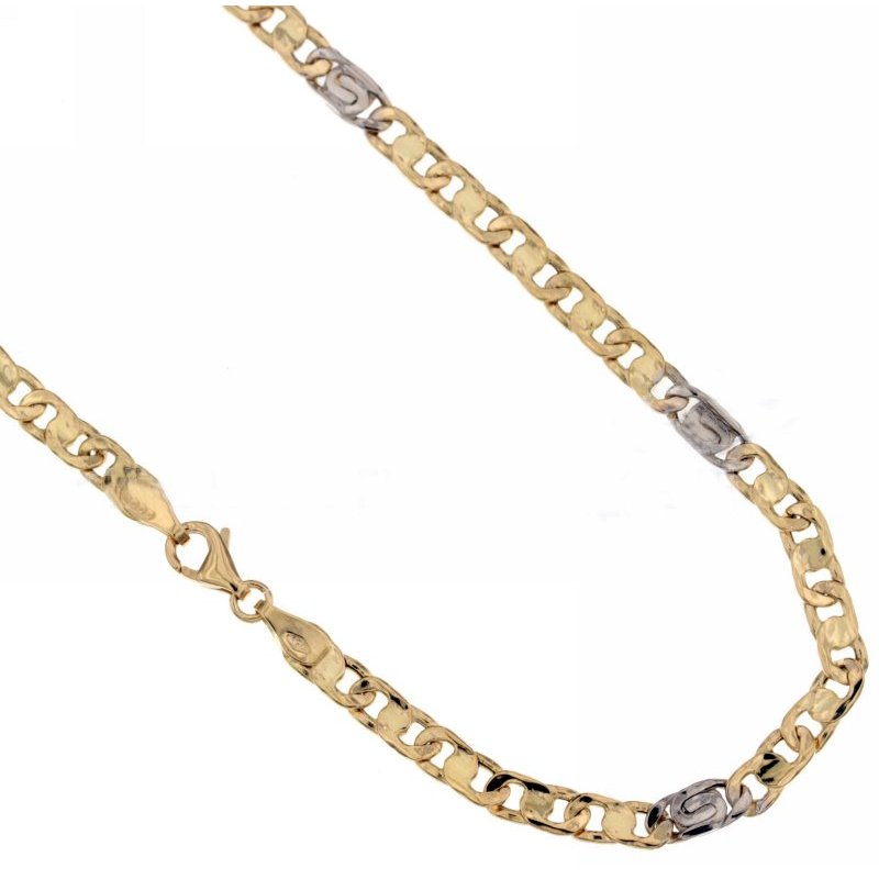 Yellow and White Gold Men's Necklace 803321712335