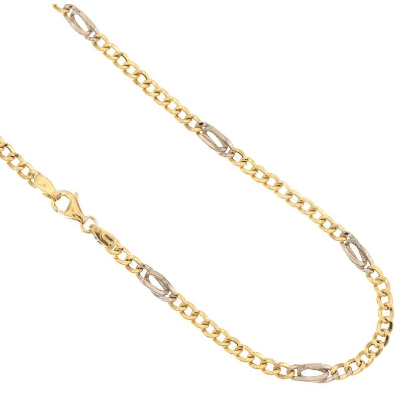 Yellow and White Gold Men's Necklace 803321714651