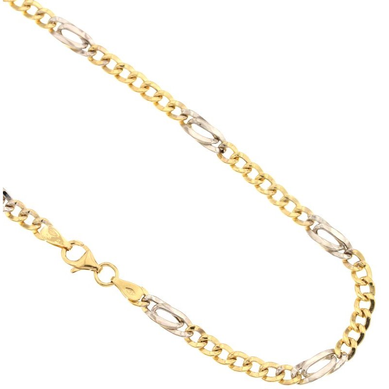 Yellow and White Gold Men's Necklace 803321717669