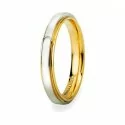 UNOAERRE Cassiopea Slim Wedding Ring 3mm Yellow White Gold Brilliant Promises