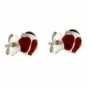 Ladybug Woman Earrings in White Gold 803321729109