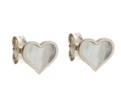 Women's Heart Earrings in White Gold 803321733450