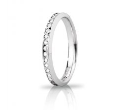 Unoaerre Venere Slim Wedding Ring White Gold Anniversaries