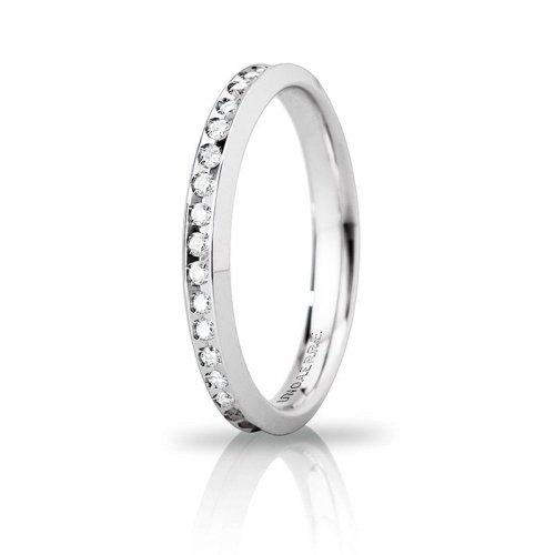 Unoaerre Venere Slim Wedding Ring White Gold Anniversaries