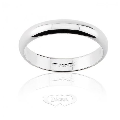 DIANA Wedding Ring 4 grams White Gold Classic Wide Band