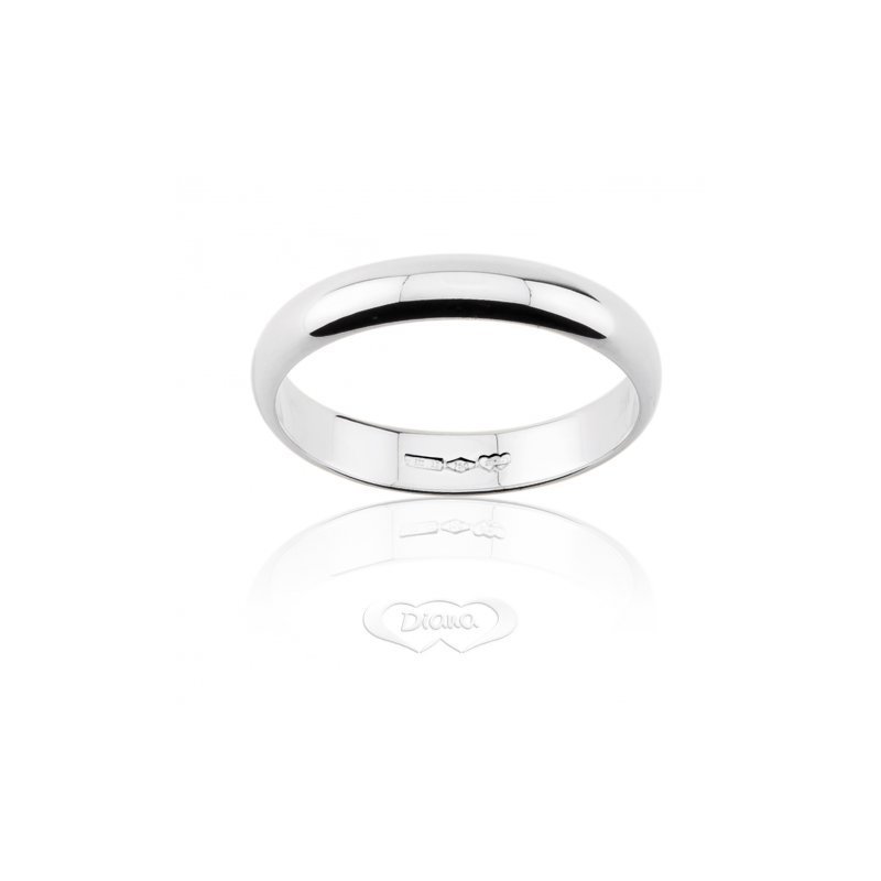 DIANA Ehering 4 Gramm Weißgold Classic Breitband