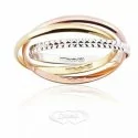 Wedding Ring Diana White Yellow Rose Gold CARFD100