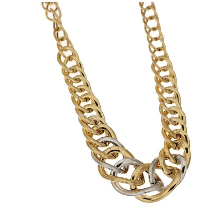 Woman Necklace in White and Yellow Gold 803321719444