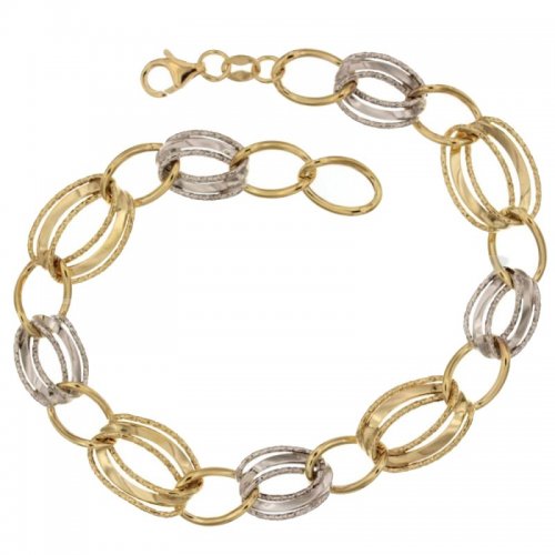 Damenarmband Gelb- und Weißgold 803321719085