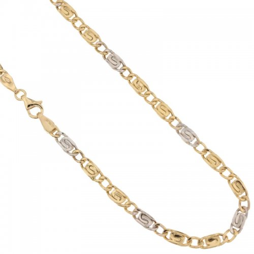 Yellow and White Gold Men's Necklace 803321714653