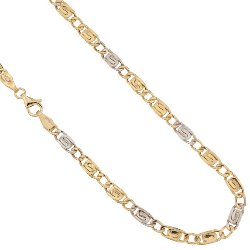 Herren-Halskette aus Gelb- und Weißgold 803321714653