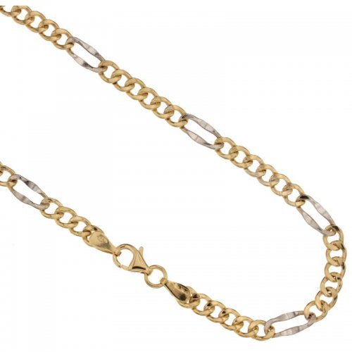 Yellow and White Gold Men's Necklace 803321708057