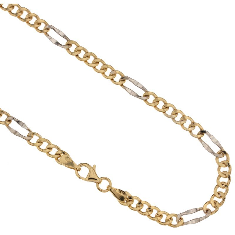 Herren-Halskette aus Gelb- und Weißgold 80332178057