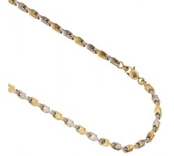 Yellow and White Gold Men's Necklace 803321700478