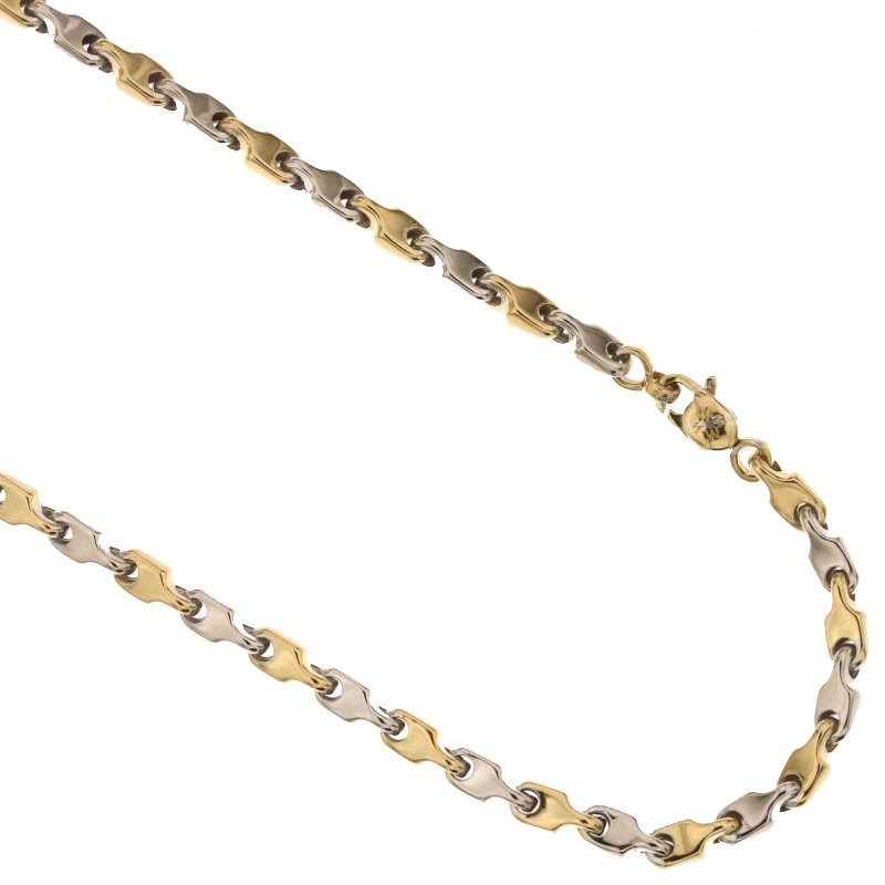 Yellow and White Gold Men's Necklace 803321700478