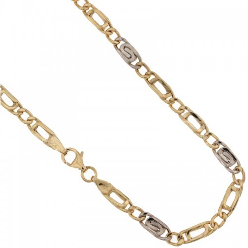 Yellow and White Gold Men's Necklace 803321722737