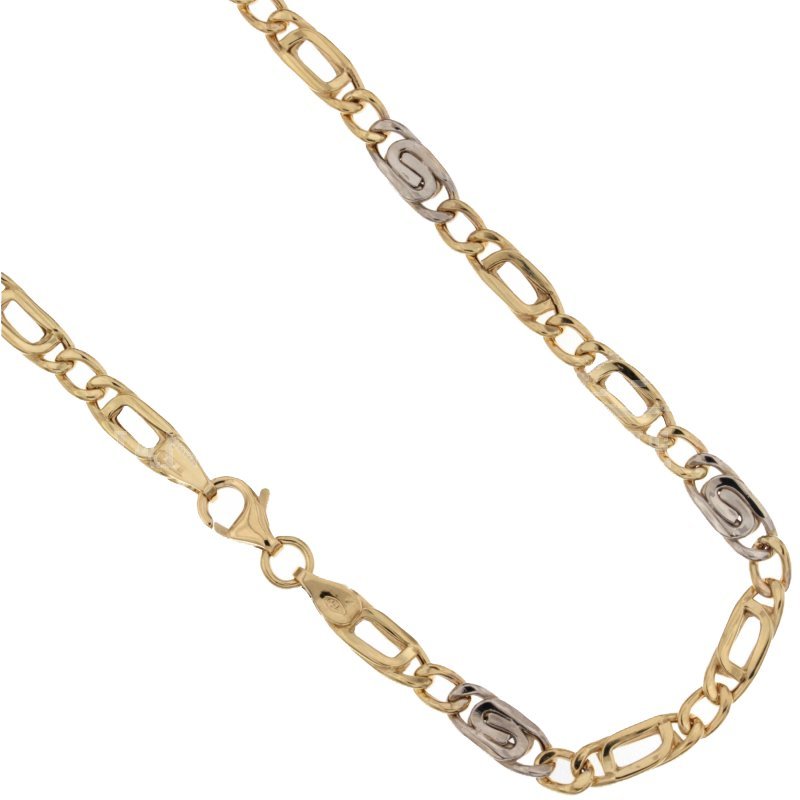 Yellow and White Gold Men's Necklace 803321722737
