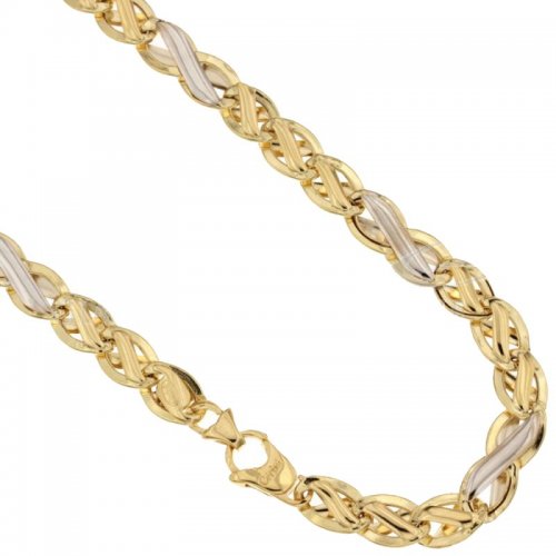 Yellow and White Gold Men's Necklace 803321732382