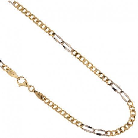 Yellow and White Gold Men's Necklace 803321731246