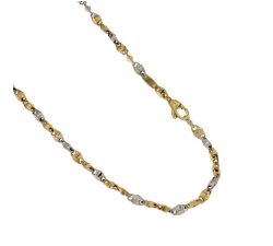 Yellow and White Gold Men's Necklace 803321717485