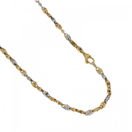 Yellow and White Gold Men's Necklace 803321717485