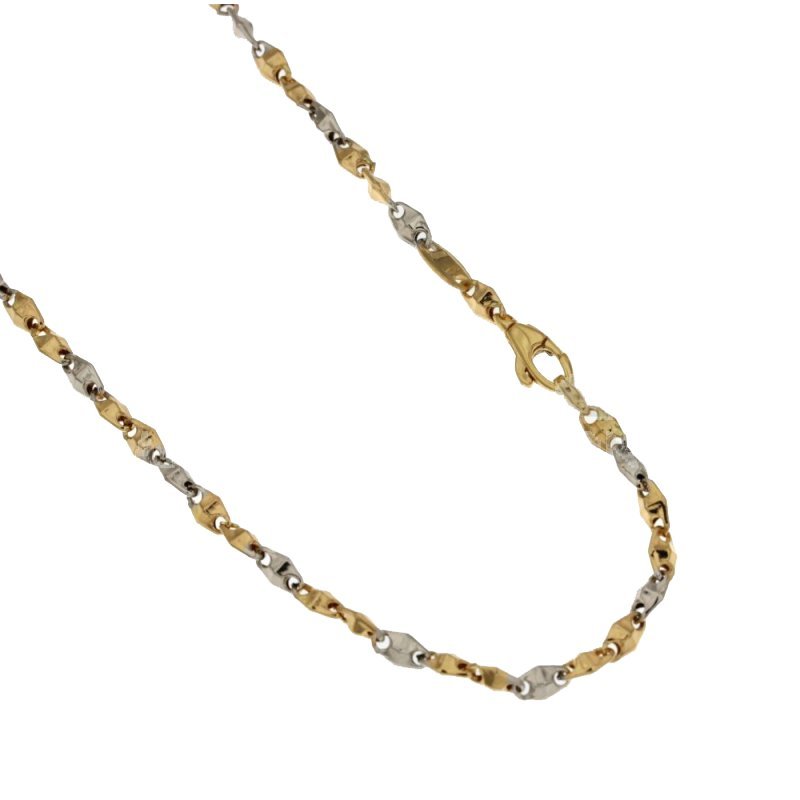 Herren-Halskette aus Gelb- und Weißgold 803321717485