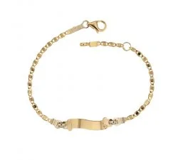 Bracciale per bambini in oro giallo e bianco 803321736201