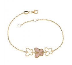 Yellow gold butterfly bracelet for women 803321735299