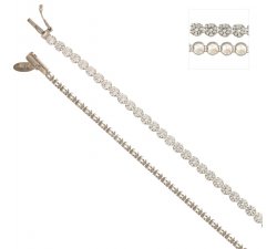 Unisex white gold tennis bracelet 803321712616