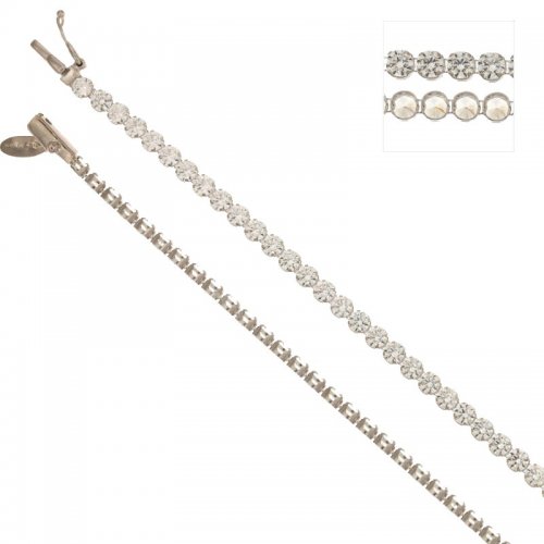 Unisex white gold tennis bracelet 803321712616