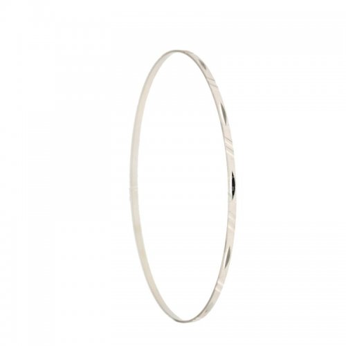 Bracciale rigido donna in oro bianco 803321718899