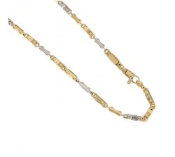 Yellow and White Gold Men's Necklace 803321717444