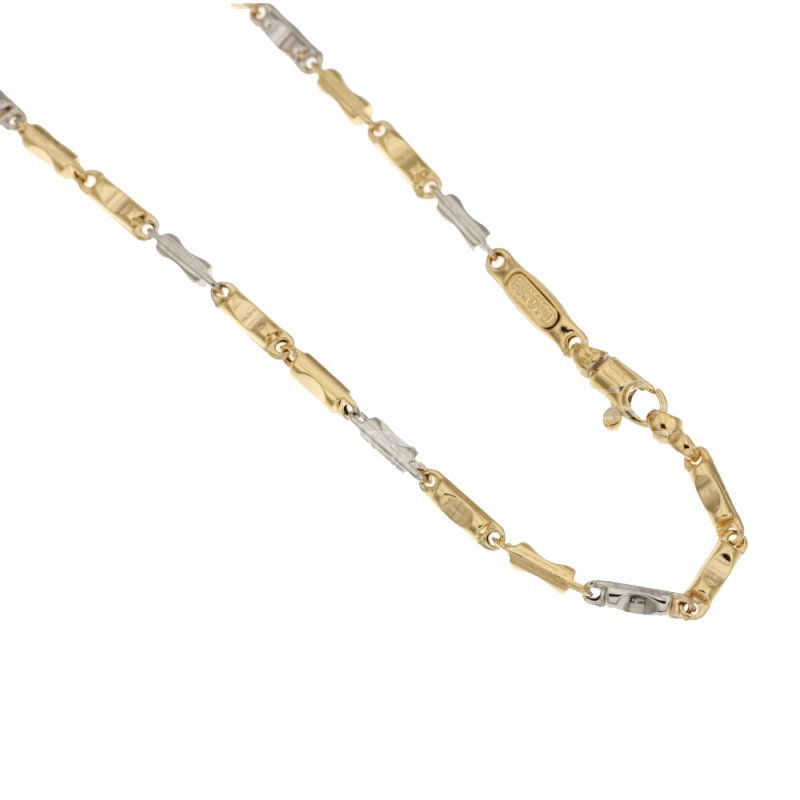 Yellow and White Gold Men's Necklace 803321717444