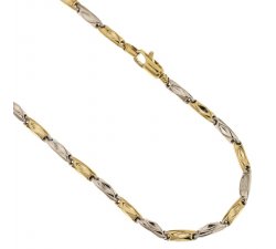 Yellow and White Gold Men's Necklace 803321717860